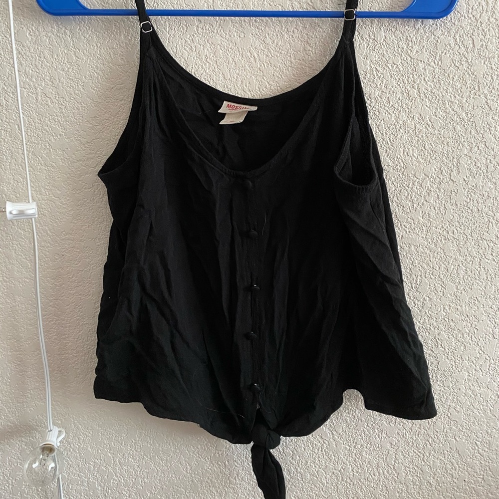 Black crop top with tie